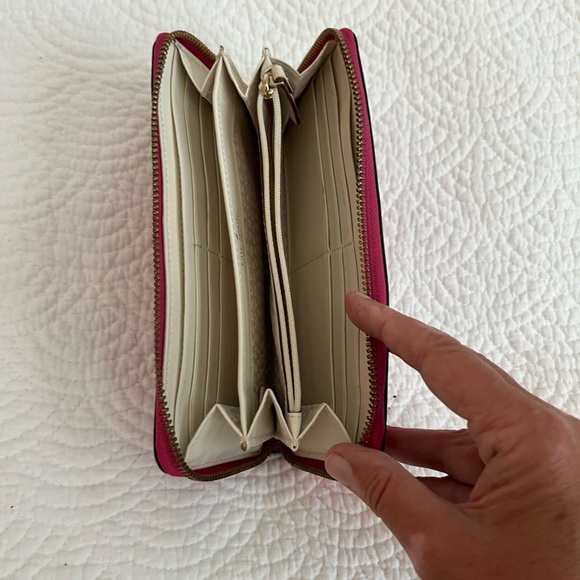 Kate Spade Hot Pink Saffiano Leather Wallet - Picture 6 of 12